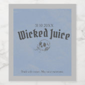 Grunge Retro Black Halloween-Party Weinetikett (Einzelnes Label)