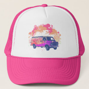 Grunge Retro Hippie van Truckerkappe
