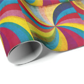 Grunge Retropapier, farbenfroher, wirbeliger Hinte Geschenkpapier (Rolleneckpunkt)