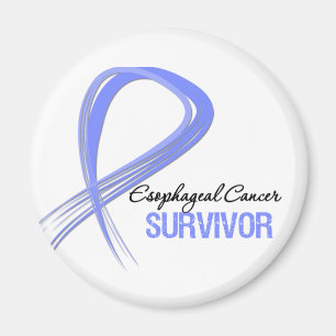 Grunge Ribbon Esophageal Cancer Survivor Magnet