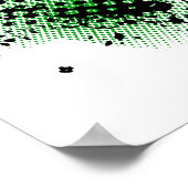 Grunge Ribbon und Flügel Traumatisches Gehirnverle Poster (Ecke)