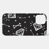 Grunge Rock: Diamanten, Knochen Muster. Case-Mate iPhone Hülle (Rückseite (Horizontal))