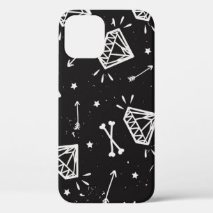 Grunge Rock: Diamanten, Knochen Muster. Case-Mate iPhone Hülle