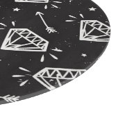 Grunge Rock: Diamanten, Knochen Muster. Schneidebrett (Ecke)