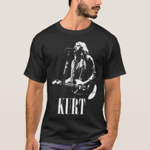 Grunge Rock Legend - White Stencil T-Shirt