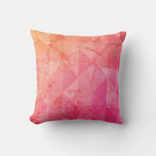 Grunge rosa orange Wasserfarbe benutzerdefinierter Kissen