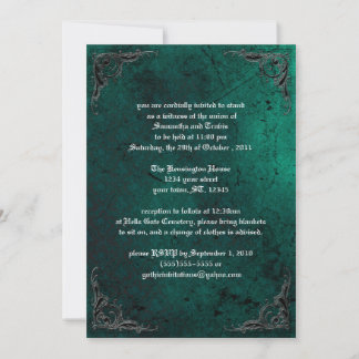 Grunge Rose Damask Gotische Einladung