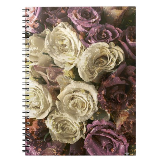 Grunge, Rose, Foto Notizblock (Vorderseite)