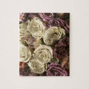 Grunge, Rose, Foto Puzzle