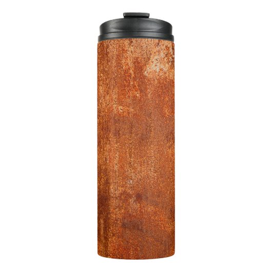 Grunge rostete Metallstruktur. rostfreie Korrosion Thermosbecher (Vorderseite)