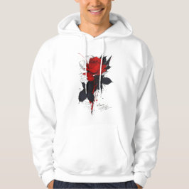 Grunge-Rote-Rosen-Kapuzenpullover Hoodie