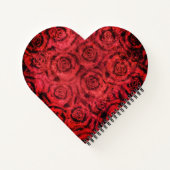 Grunge, rote Rosen Notizblock (Rückseite)