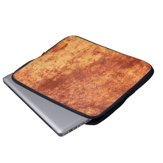 Grunge ruste Metallstruktur, Rost und oxidiert met Laptopschutzhülle (Vorne Knopf)