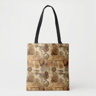 Grunge Rustic Steampunk-Uhr Tasche