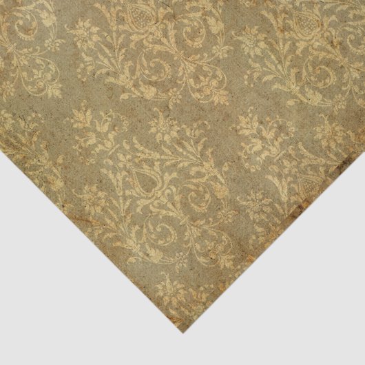 Grunge, rustikal, Damast, Bronze, Antike, Seidenpapier (Ausschnitt)