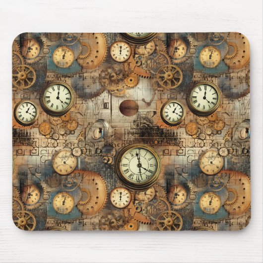 Grunge Rustikale Dampfsperre (10) Mousepad (Vorne)