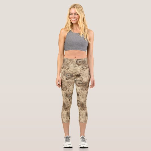 Grunge Rustikale Dampfsperre (11) Capri Leggings (Vorderseite)
