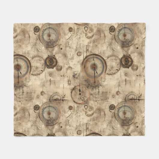 Grunge Rustikale Dampfsperre (11) Fleecedecke (Vorderseite (Horizontal))