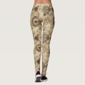 Grunge Rustikale Dampfsperre (11) Leggings (Rückseite)
