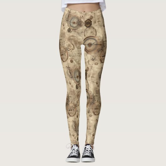 Grunge Rustikale Dampfsperre (11) Leggings (Vorderseite)