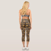 Grunge Rustikale Dampfsperre (15) Capri Leggings (Rückseite)