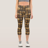 Grunge Rustikale Dampfsperre (15) Capri Leggings (Vorderseite)
