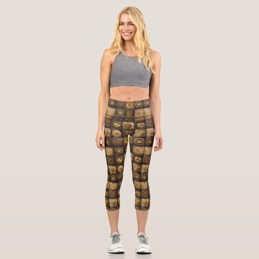 Grunge Rustikale Dampfsperre (15) Capri Leggings (Vorderseite)