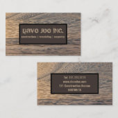 grunge rustikale Holzkörnerkleidung Visitenkarte (Vorne/Hinten)