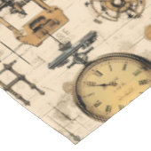 Grunge Rustikale Steampunkuhr (13) Tischdecke (Schrägansicht)