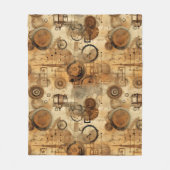 Grunge Rustikale Steampunkuhr (1) Fleecedecke (Vorderseite)