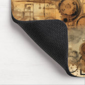 Grunge Rustikale Steampunkuhr (1) Mousepad (Ecke)