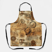 Grunge Rustikale Steampunkuhr (1) Schürze (Vorderseite)