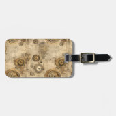 Grunge Rustikale Steampunkuhr (2) Gepäckanhänger (Vorderseite horizontal)
