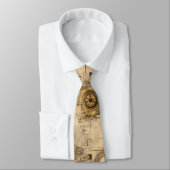 Grunge Rustikale Steampunkuhr (2) Krawatte (Gebunden)