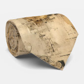 Grunge Rustikale Steampunkuhr (2) Krawatte (Gerollt)