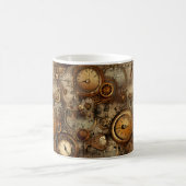 Grunge Rustikale Steampunkuhr (3) Kaffeetasse (Mittel)