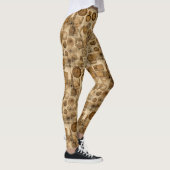 Grunge Rustikale Steampunkuhr (4) Leggings (Rechts)