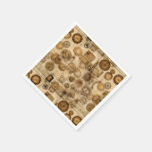 Grunge Rustikale Steampunkuhr (4) Serviette (Ecke)