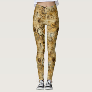 Grunge Rustikale Steampunkuhr (5) Leggings