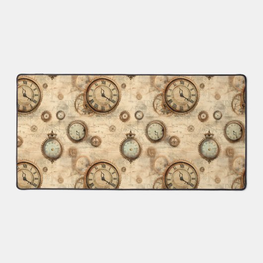 Grunge Rustikale Steampunkuhr (6) Schreibtischunterlage (Vorderseite)