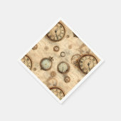 Grunge Rustikale Steampunkuhr (6) Serviette (Ecke)