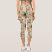 Grunge Rustikale Steampunkuhr (7) Capri Leggings (Rückseite)