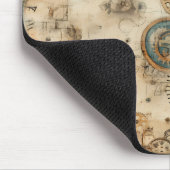 Grunge Rustikale Steampunkuhr (7) Mousepad (Ecke)