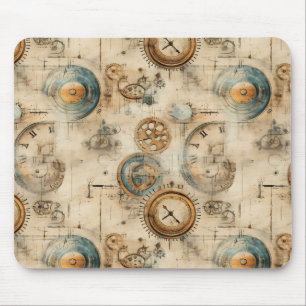 Grunge Rustikale Steampunkuhr (7) Mousepad