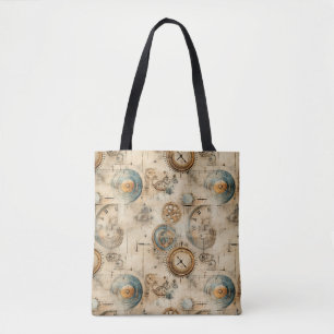 Grunge Rustikale Steampunkuhr (7) Tasche