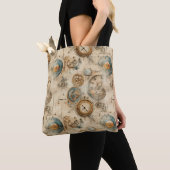 Grunge Rustikale Steampunkuhr (7) Tasche (Von Nahem)