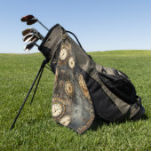 Grunge Rustikale Steampunkuhr (8) Golfhandtuch (Gras)