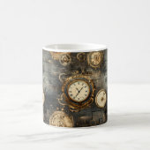 Grunge Rustikale Steampunkuhr (8) Kaffeetasse (Mittel)