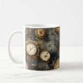 Grunge Rustikale Steampunkuhr (8) Kaffeetasse (Links)