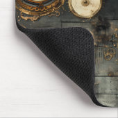Grunge Rustikale Steampunkuhr (8) Mousepad (Ecke)